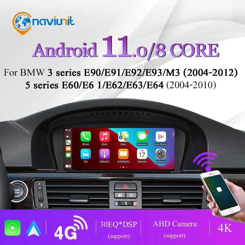 Mагнитола андройд 10 с экраном автомагнитола мультимедийный экран 8 для BMW 5 серии