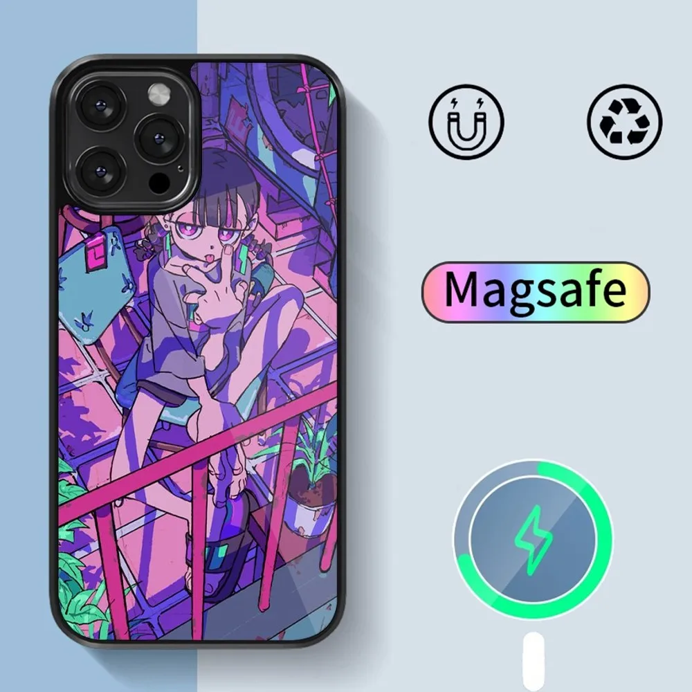 Мультяшный чехол Z-Zutomayo для телефона iPhone 14 13 12 11 15 Pro Max Plus Magsafe Магнитный