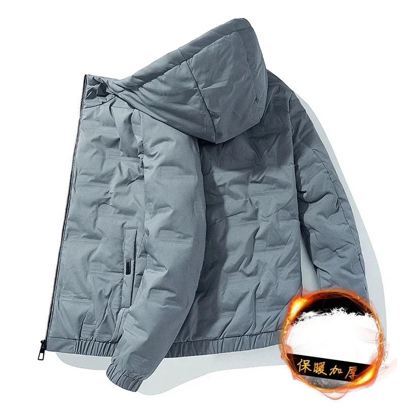 Новинка Зима 2021 модная мужская куртка брендовая термальная пуховая на молнии с