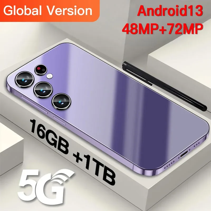 

New S23 Ultra 5g Smartphone 7.0Inch 4G telefone 6800mAh 16G+1TB Cell phones HD Camera 5G Unlock Android 13 Mobile Phones