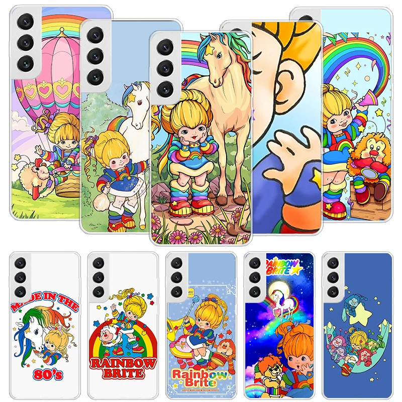 Чехол для телефона R-Rainbow Cute Brite Samsung Galaxy S23 S24 S25 Ultra S20 FE S21 + S22 Plus S10 с мягким принтом