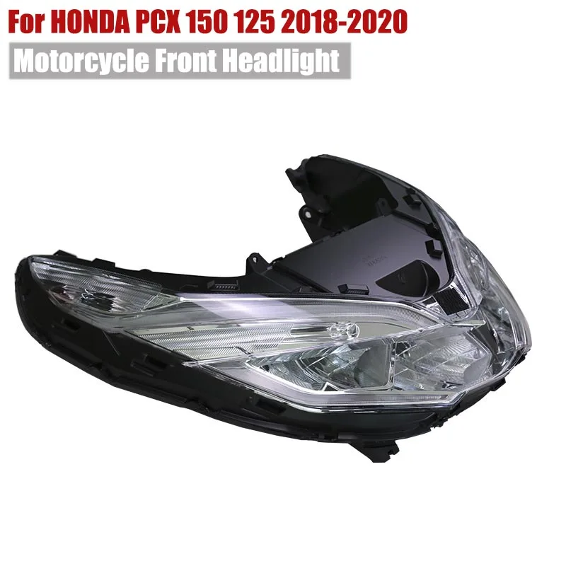 

For HONDA PCX150 PCX125 2018 2019 2020 Front Headlight Light Lamp PCX 150 Headlamp Assembly ABS Plastic Motorcycle Accessories