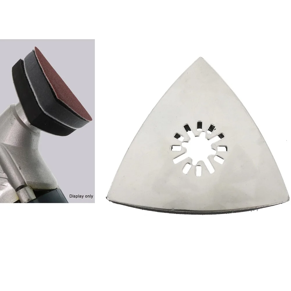 

1pc Triangular Sanding Pad Stainless Steel Polishing Disc Oscillating Tool For Detail Sanding In Small Areas And Corners 80x80mm