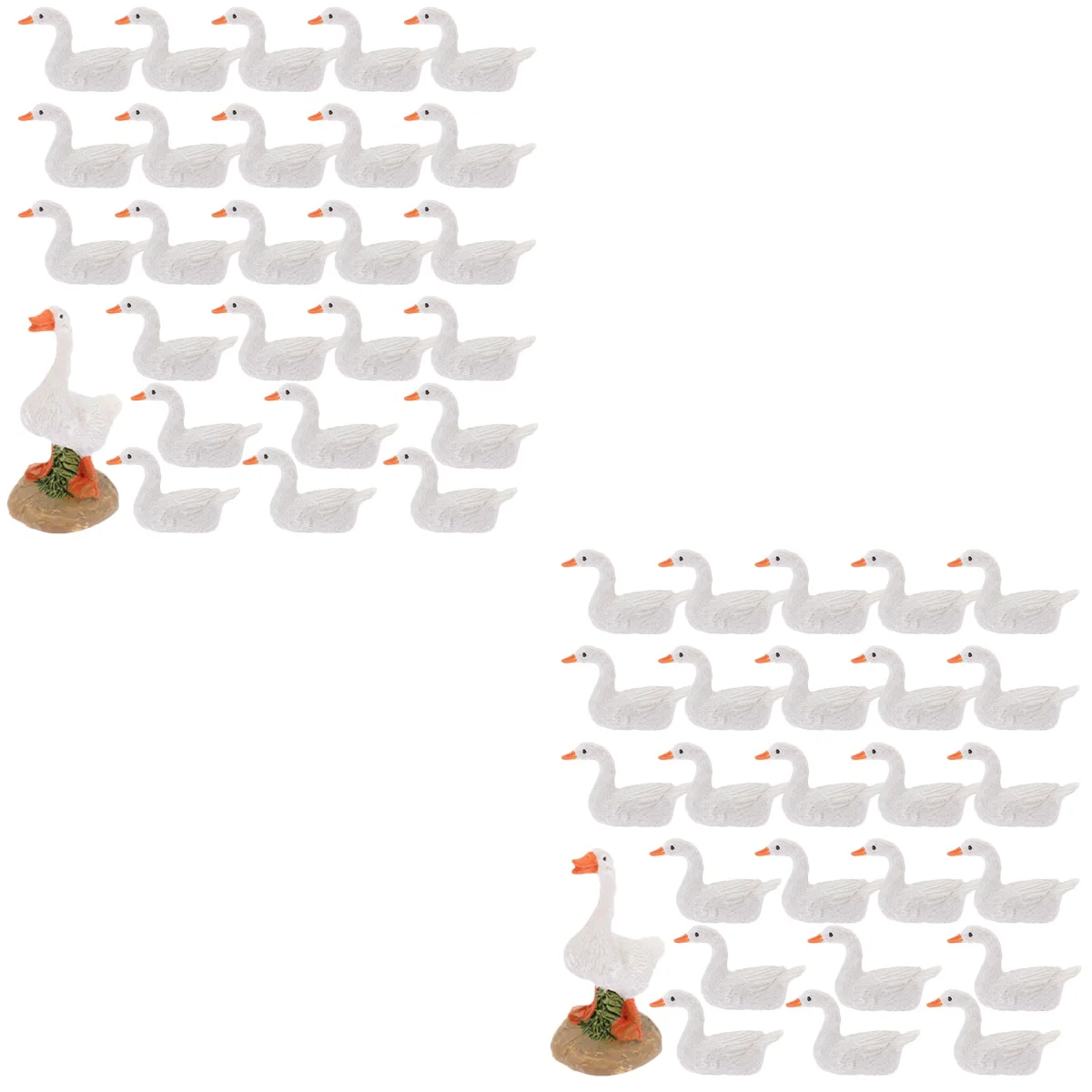 

52 Pcs Desktop Duck Figurine Miniature Duck Statue DIY Desktop Duck Ornaments