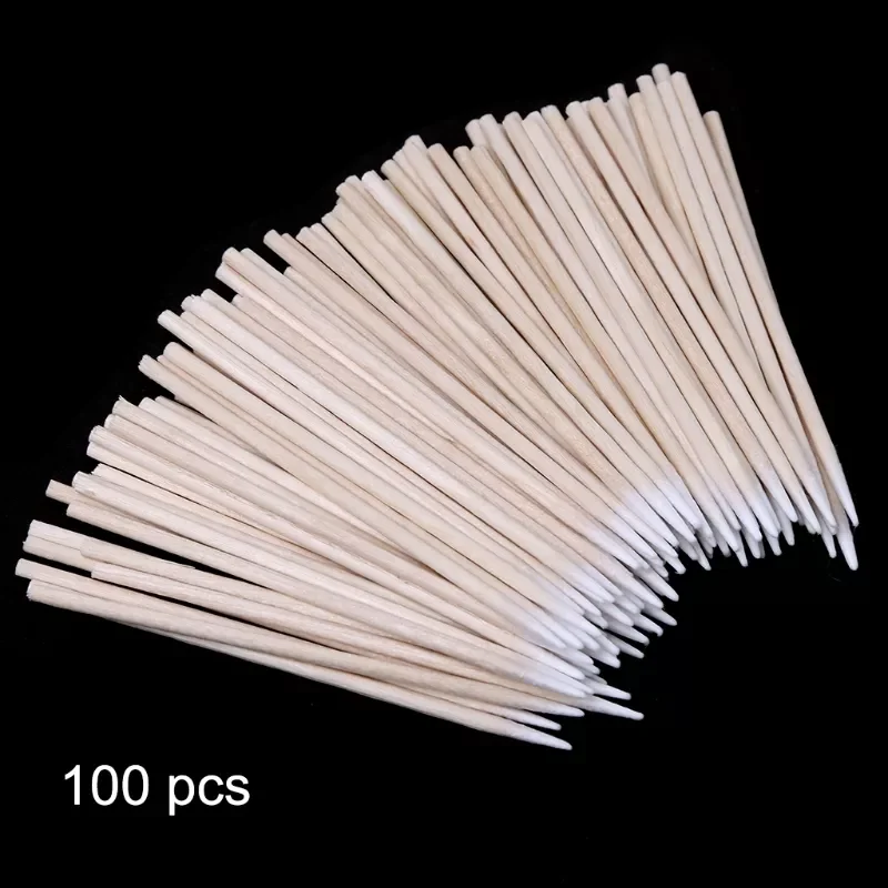 

100Pcs Cotton Disposable Stick Clean Tool for AirPods Earphone Phone Charge Port