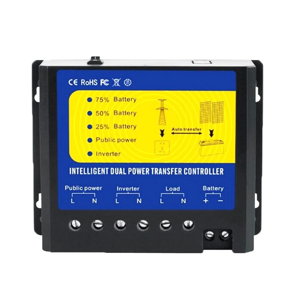 

Q4500 Solar Charge Controller Power Switch Regulator DC 12V 24V 48V AC 110V 220V Automatic Dual Transfer Solar wind System