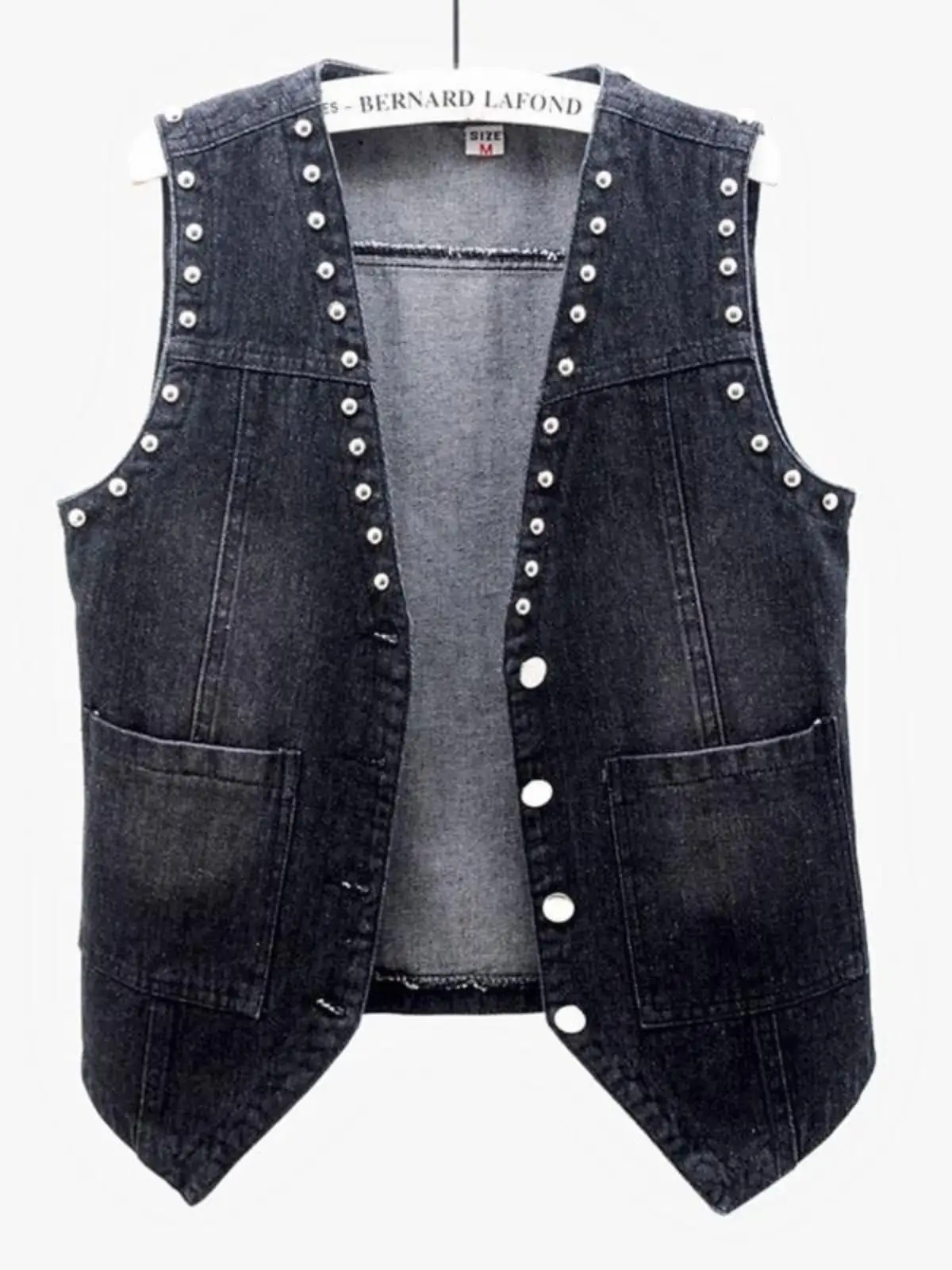 Short Denim Vest Women Outer Wear Spring and Autumn New Western Sle Fashion Rivet Slimming Sleeveless Outdoor Fas...