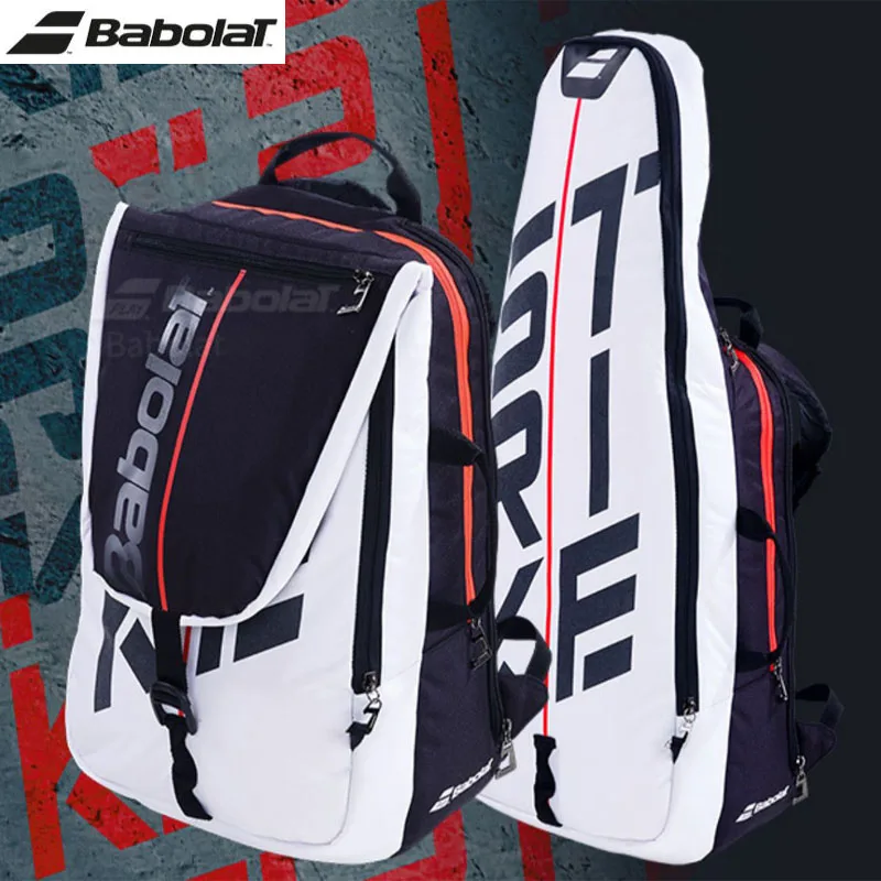 Babolat Pure Strike Tennis Backpack Tim Court Same Type 2 Usages Tennis Rackets Bag 1-3 Pack Large Capacity Beach Tenis Backpack