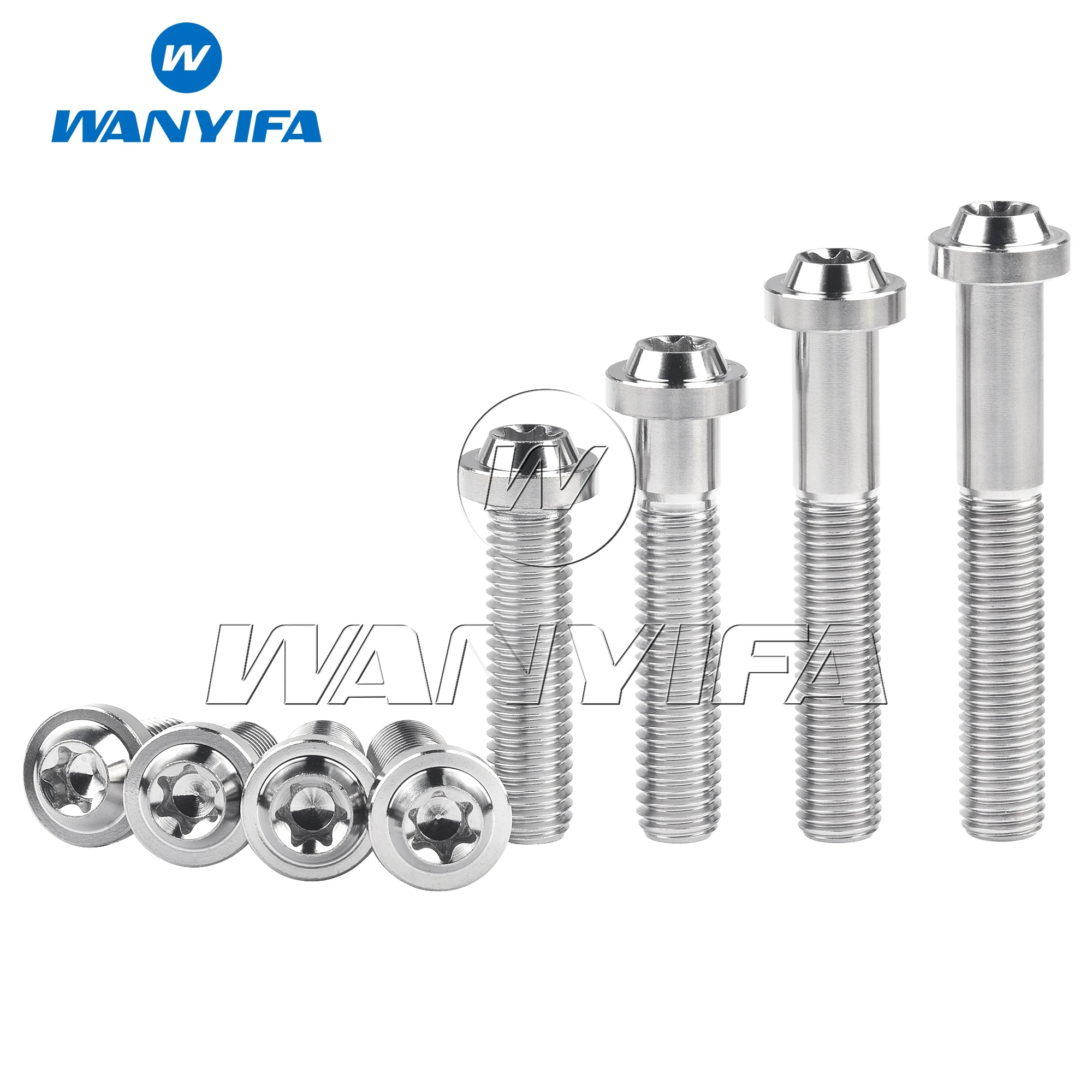 Фото Титановый болт Wanyifa Ti M10x20/25/30/35/40/50/60/65 мм T50, винты с головкой Torx для мотоциклов, аксессуары для модернизации автомобиля №4