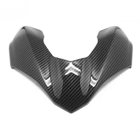 motorcycle accessories hydro dipped carbon fiber finish upper front winglet headlight fairing cowl spoiler for kawasaki z900