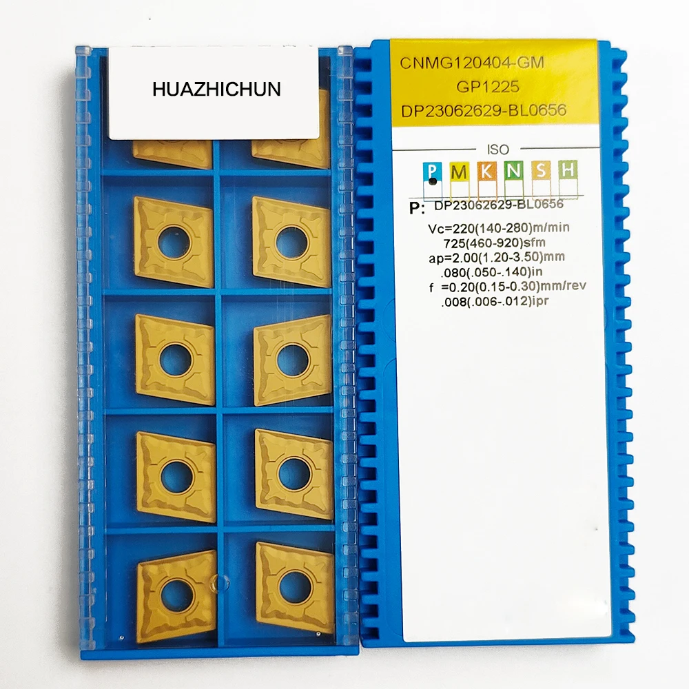 

HUAZHICHUN CNMG120404-GM GP1225 Carbide Inserts Milling Cutter Tool