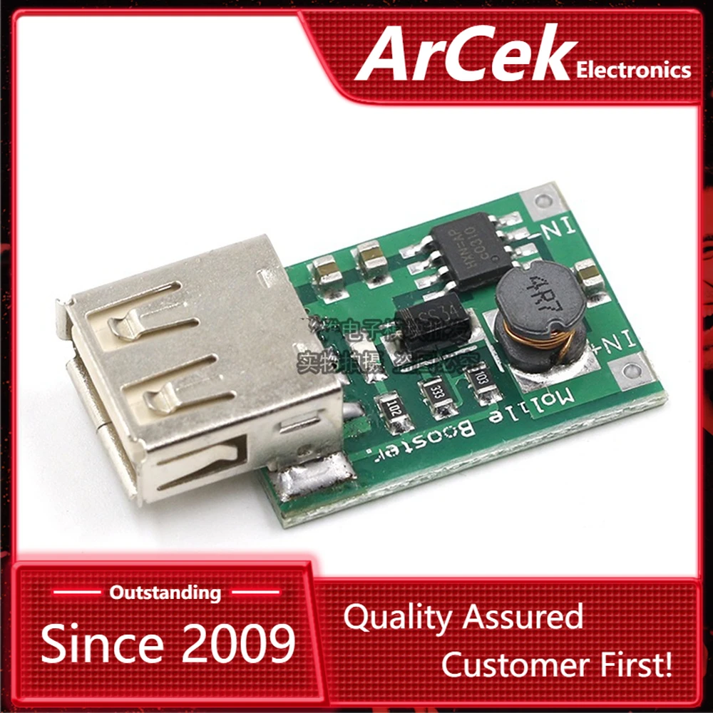 

DC-DC 2V-5V to 5V 1200MA 1.2A Step-Up Booster USB Mobile Power Supply Module Lithium Battery Charger Board For Phone Camera