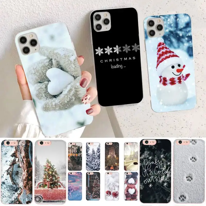 

Winter New York Central Phone Case For iphone 14 13 12 11 Pro Max XS XR X 8 7 Plus SE 11 12 Mini Mobile Phone Cases