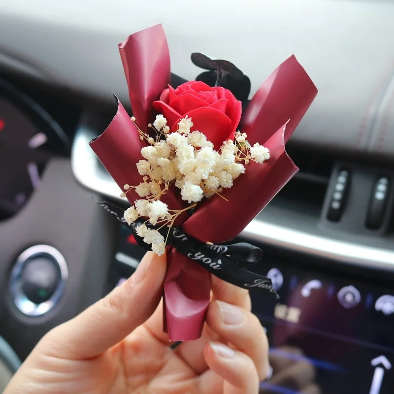 

Car Air Outlet Perfume Decoration Creative Car Immortal Dried Bouquet Small Fresh Car Air Conditioning Mouth Fragrance Clip