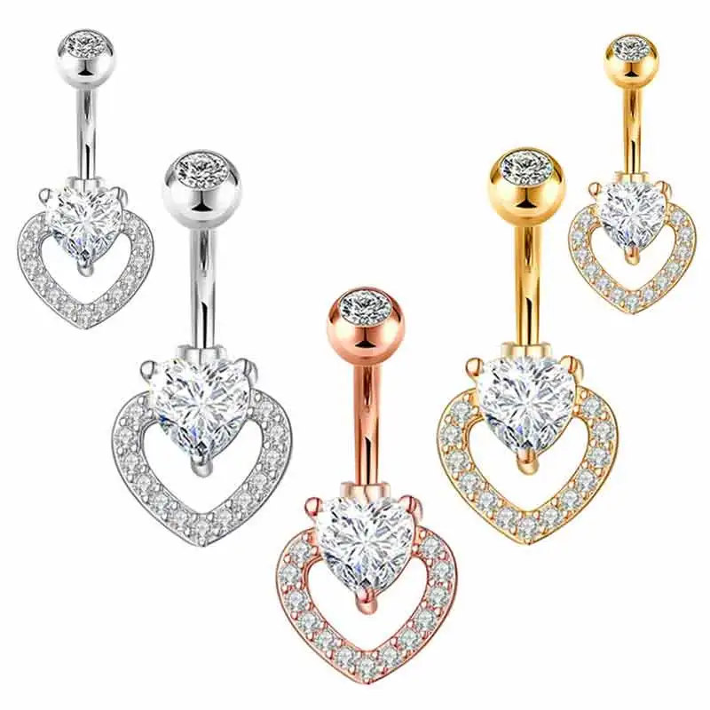 

Женское кольцо из хирургической нержавеющей стали с фианитом, 14 г