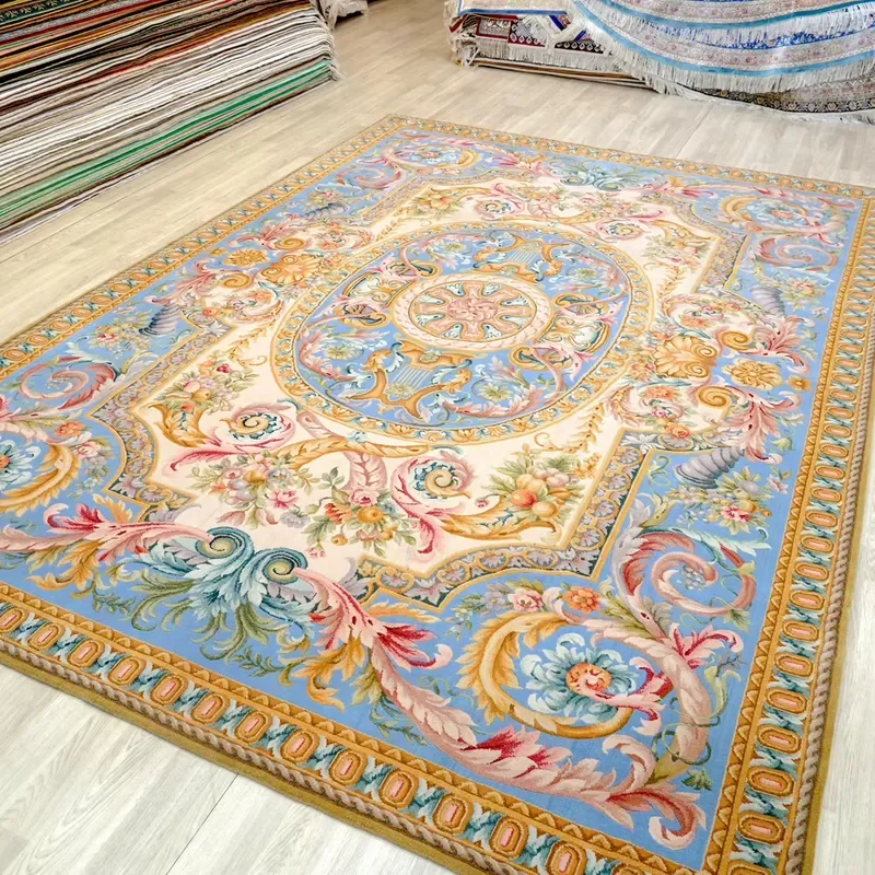 Фото Ковер ручной работы из шерсти, европейский стиль, 250x350 см, для гостиной, моющийся, Savonnerie Carpet №4