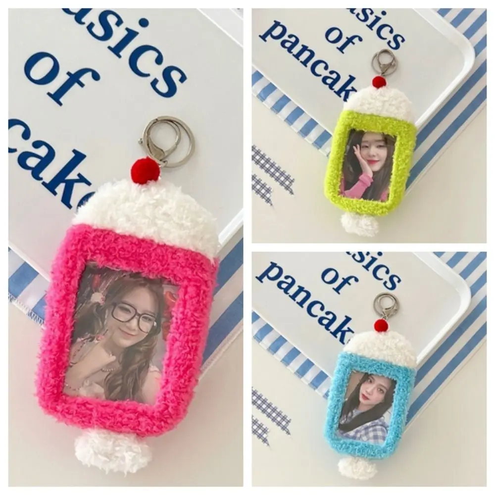Плюшевый держатель для фотокарт с мороженым рукав карты Idol корейский стиль