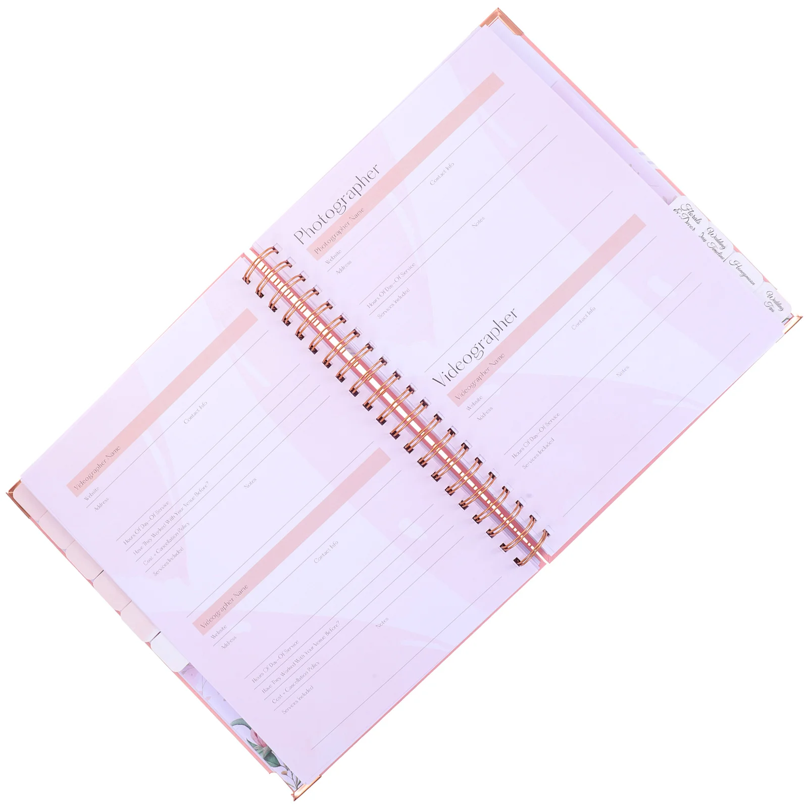 

Wedding Planner Notebook Notepad Book Destination Planning Organizer Memory Journal Event Management Budget Binder Elegant