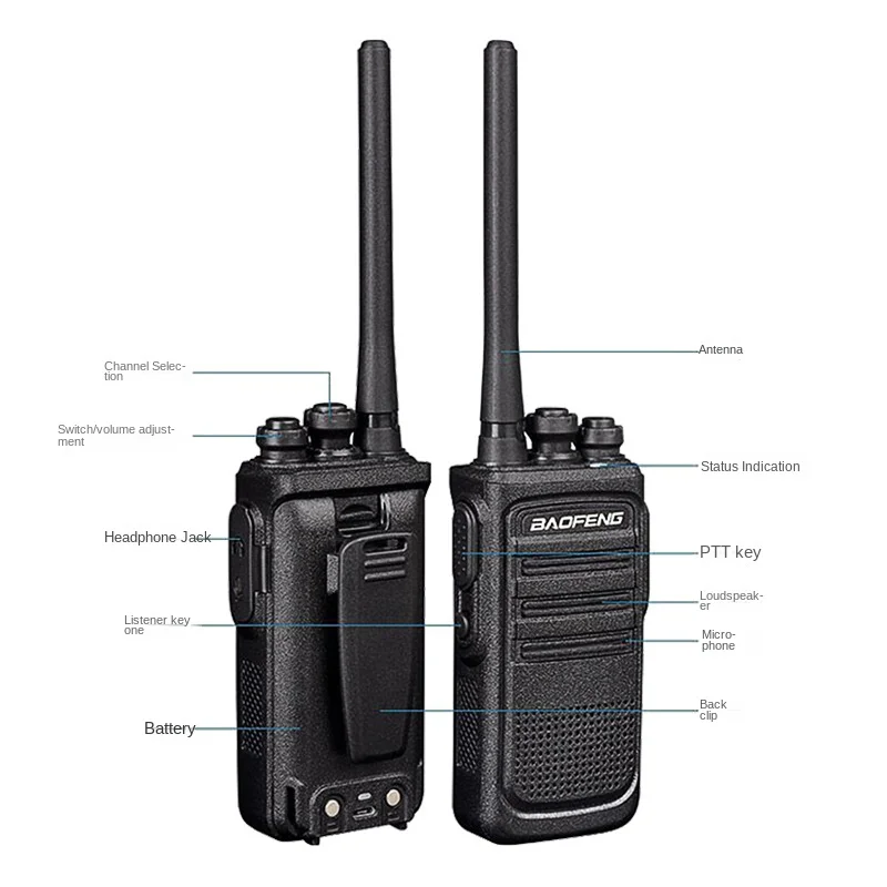 Baofeng Handheld Walkie Talkie Bf-n8 Is Suitable for Outdoor Hotel Security