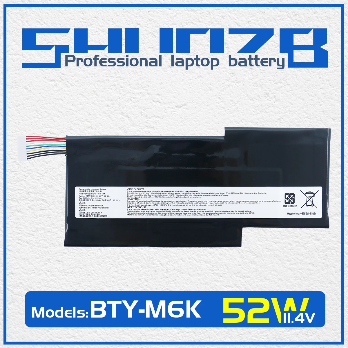 

New BTY-M6K Laptop Battery For MSI MS-17B4 MS-16K3 GS63VR-7RG GF63 Thin 8RD 8RD-031TH 8RC GF75 Thin 3RD 8RC 9SC GF65 Thin 9SE/SX