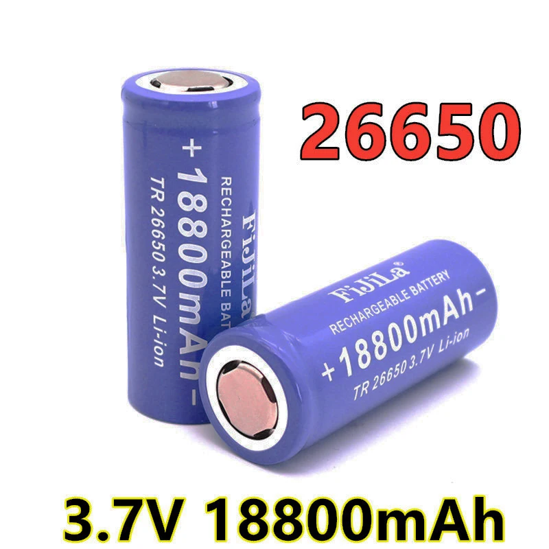 

2022 Новый 3,7 в 26650 аккумулятор 18800 мАч литий-ионная аккумуляторная батарея для фонарика