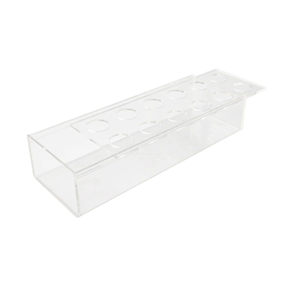 

12 Holes Clear Acrylic Flower Vase Rectangular Floral Centerpiece for Dining Table Rectangle Decorative Modern Vase
