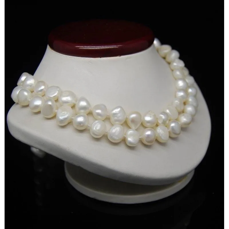 

32" Long 8-9MM White Color Irregular pearl nelace