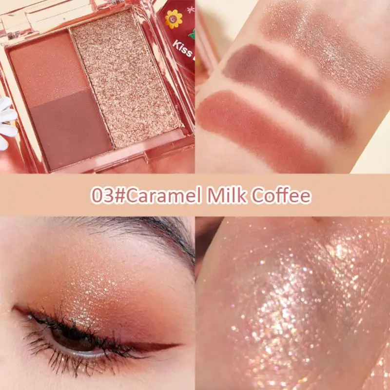 

3 Color Matte Eyeshadow Palette Glitter Highlighter Shimmer Eyes Lasting Charming Makeup Acrylic Eye Shadows Pallete Cosmetic