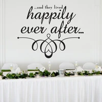 happily ever after wedding wall sticker party bedroom family love enjoy life decal living room vinyl home decor