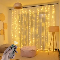 3m led light curtain garland on the window usb string lights with remote wedding christmas decoration curtain for bedroom