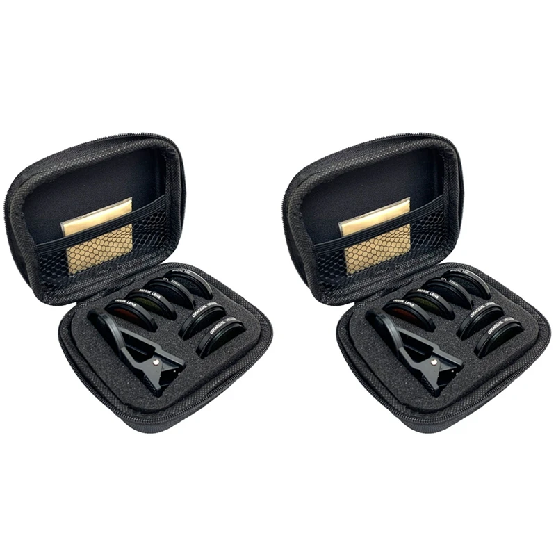 

2X Aquarium Lens Fish Tank Phone Camera Lens Filter 6 In 1 Macro Lens Yellow Lens Filter Coral Reef Aquarium Photography