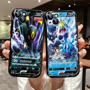 pokémon anime elf card phone case for funda iphone 13 11 pro max 12 mini x xr xs max 6 6s 7 8 plus se 2020 celular etui free global shipping
