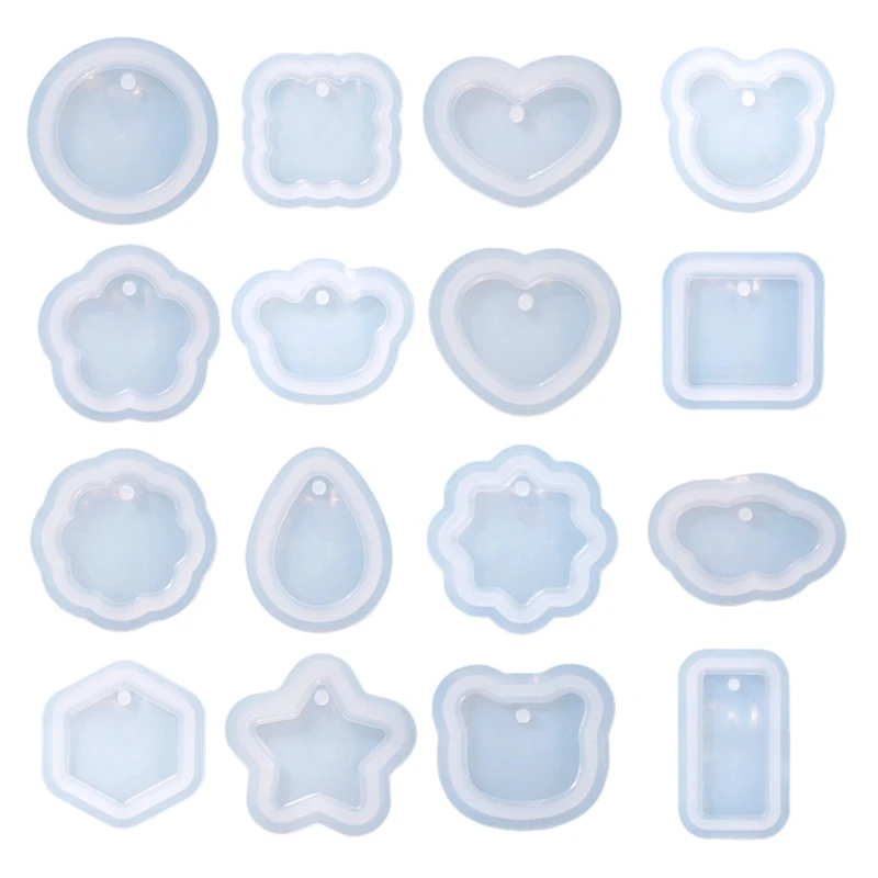 

Звезда шестиугольник сердце круглая силиконовая форма ювелирные изделия кулон принадлежности антипригарные 124A