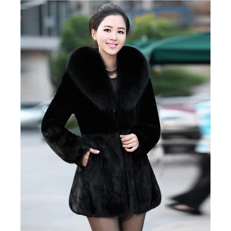 Women's Real Rabbit Fur Jacket High Quality Female Fur Jacket Clothing Jacket Rabbit Fur Lining Warm Fashional Outerwear G543