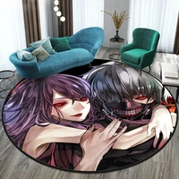hot anime tokyo ghoul round carpet for living room mat for children floor rug yoga mat bedroom e sports chair mat dropshipping