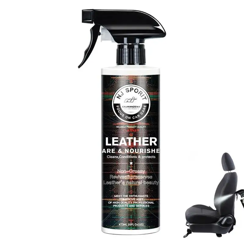 

Leather Protector Spray Leather Cleaner For Car Interiors 473ml Car Leather Cleaner Spray Leather Care Spray For Car Seats Shoes