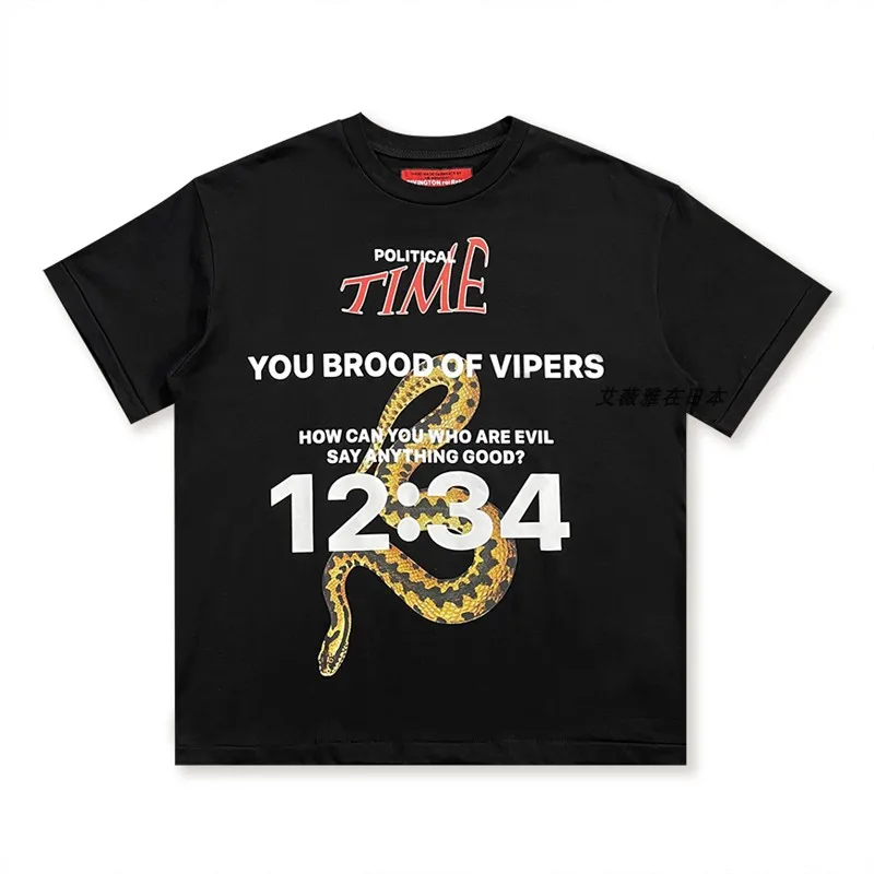 

New Arrival High Men Fashion T Shirts RRR123 Snake T-Shirt Hip Hop Skateboard Street Cotton T-Shirts Tee Top #A251