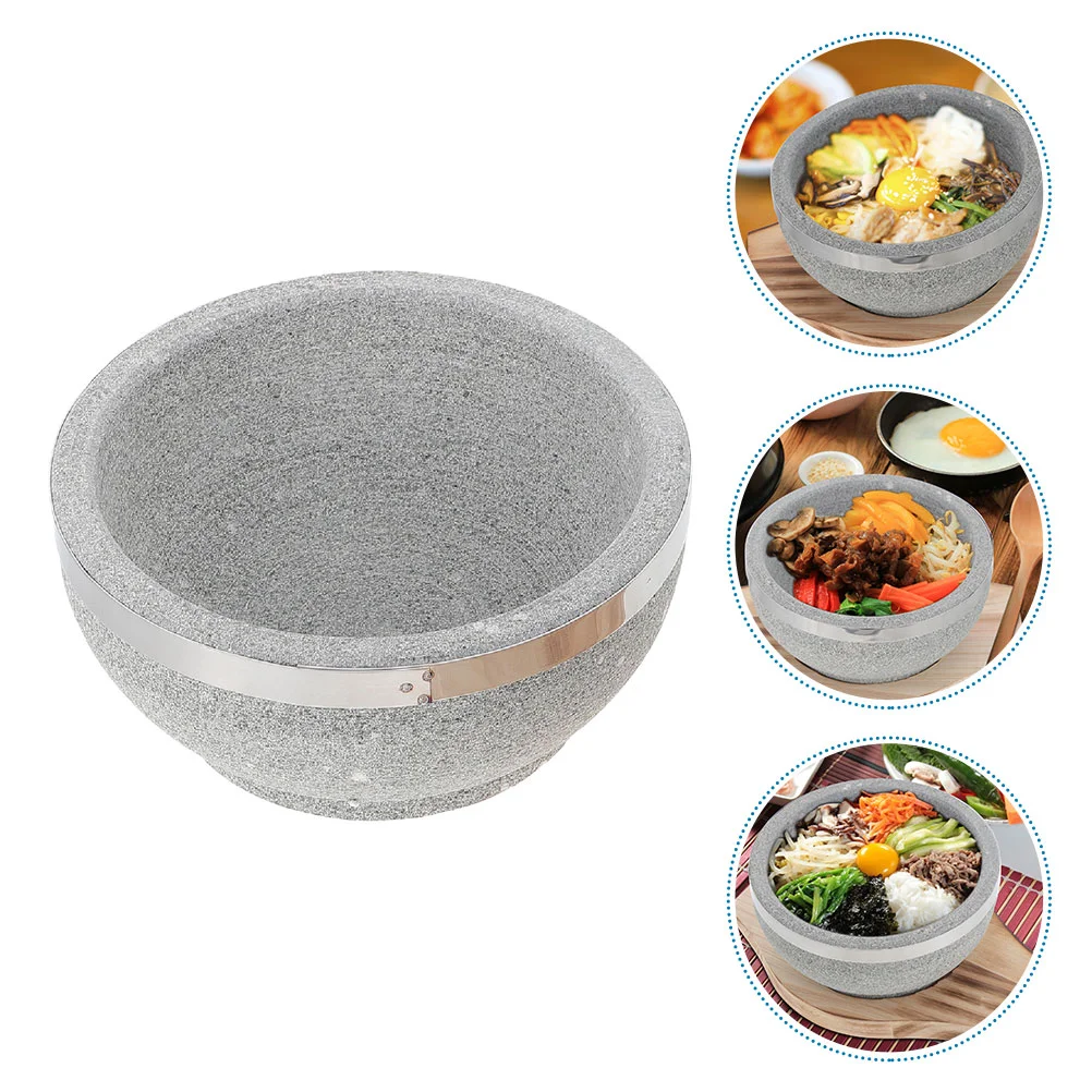 

Stone Bowl Kitchenware Bibimbap Stew Pot Dolsot Ramen Cooker Korean Cooking Hot Natural Restaurant