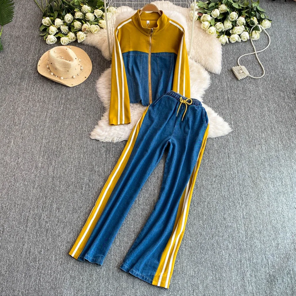 Neploe Европейская Водолазка с длинным рукавом Повседневные комплекты топы