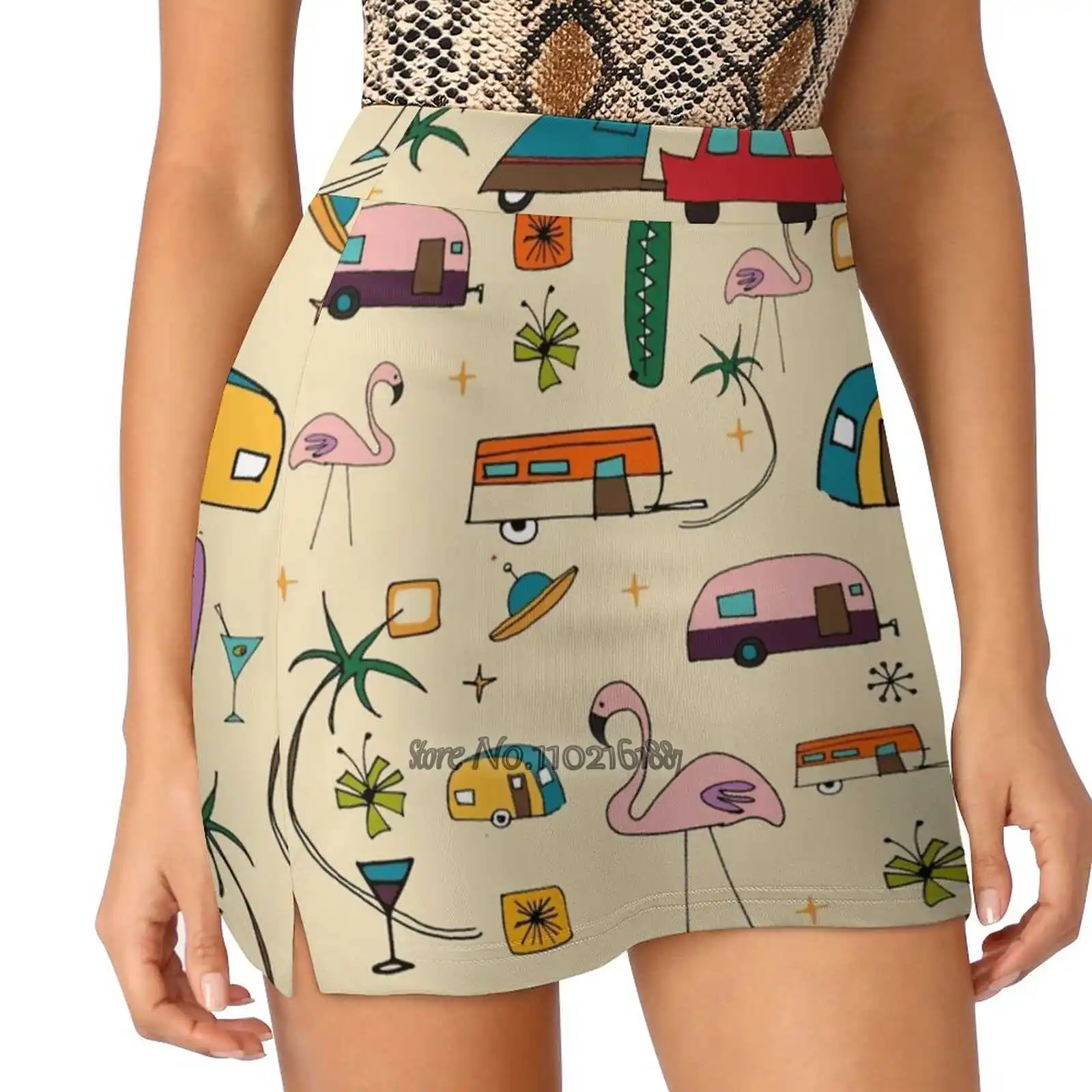 

Винтажные юбки Kitsch Pearl # для среднего века, юбки для тенниса, гольфа, фитнеса, атлетические шорты, юбка с карманом для телефона, винтажный Kitsch