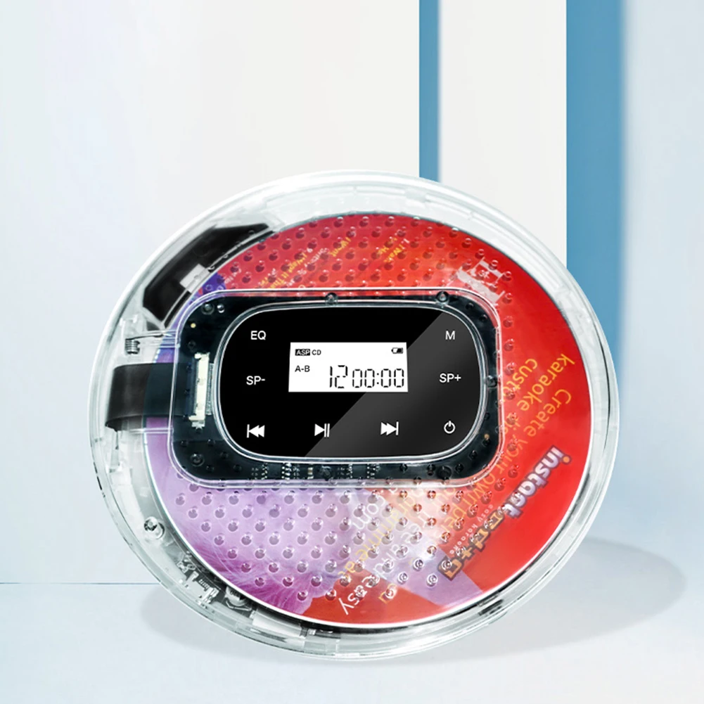 

Portable Personal CD Player Touch Screen Digital Display Music Reproductor Support TF Card 5 EQ Sound Effects 1000mAh Battery