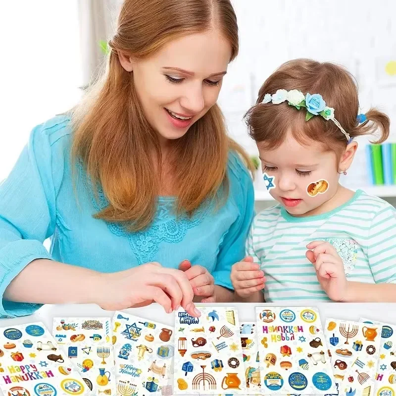 6 шт. украшение для вечеринки в Chanuka подарочная коробка наклейка Chanukah этикетка