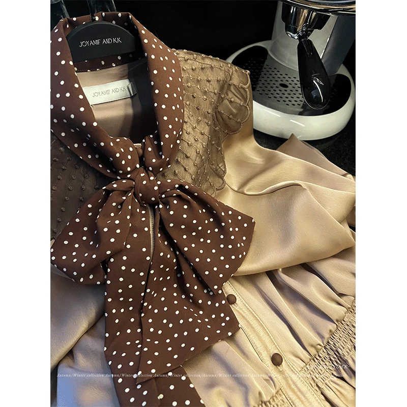 Новое осеннее роскошное кружевное атласное платье с вышивкой в стиле пэчворк