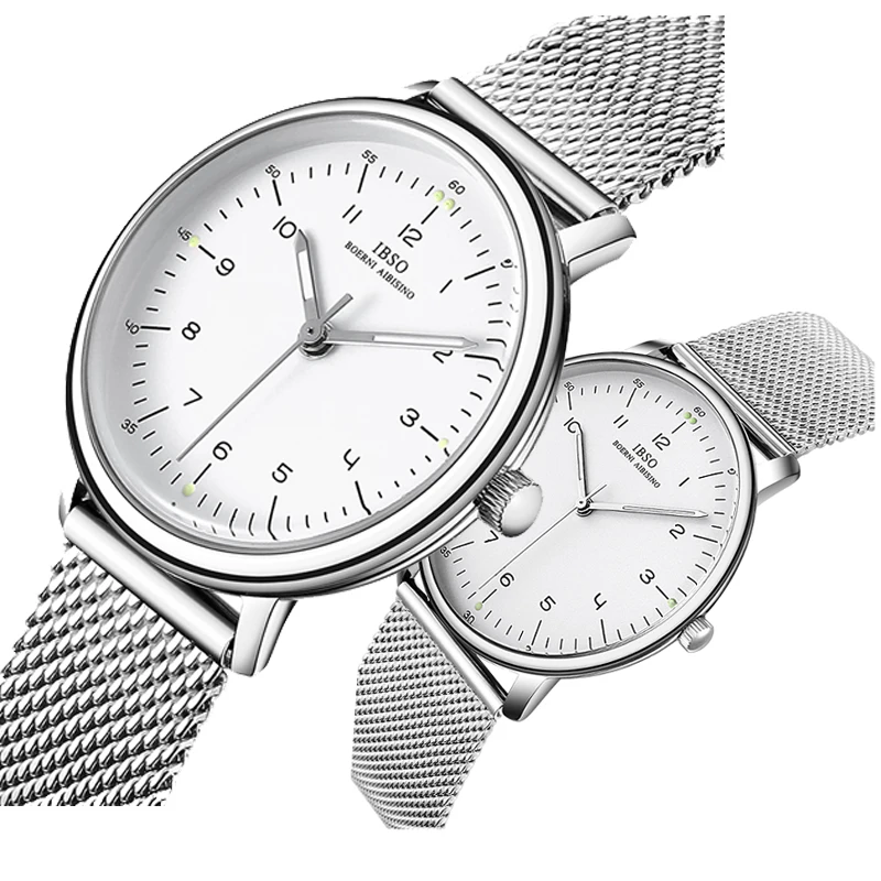 Retro Watches Couple Set for Her and Him Accessories Lover Gift Luxury Pair Wristwatch Original Brand Watch Women Present Men