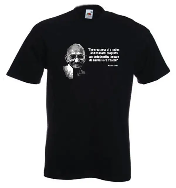 Gandhi Вегетарианская Цитата Мужская футболка