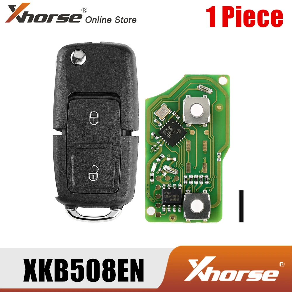 

Xhorse XKB508EN Wire Universal Remote Key B5 Style 2 Buttons English Version 1 Piece