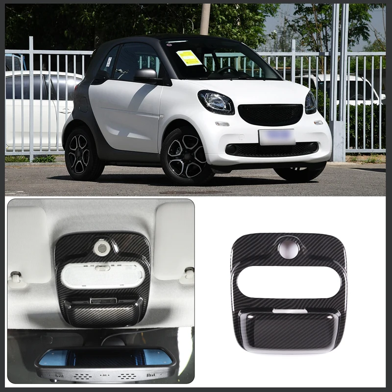 

ABS Car Reading Light Cover Trim Interior Roof Lamp Frames Auto Accessories For Mercedes-Benz Smart 453 Fortwo 2016-2021