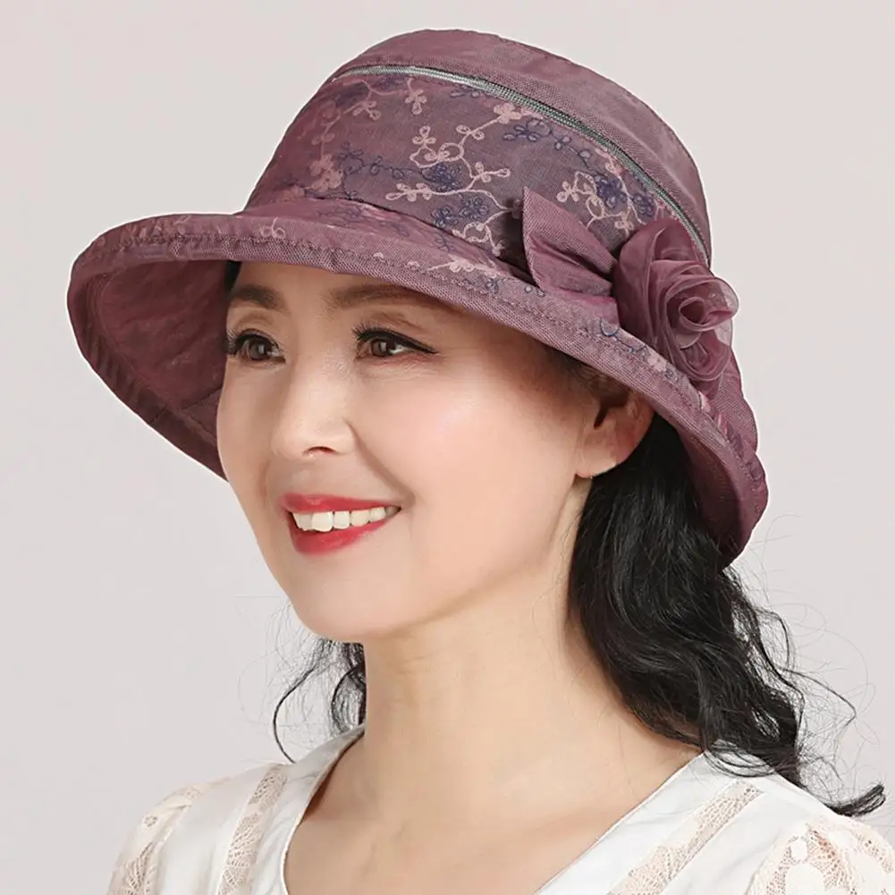 

Indeformable Practical Quick-drying Sunscreen Hat Organza Sun Cap with Drawstring for Summer