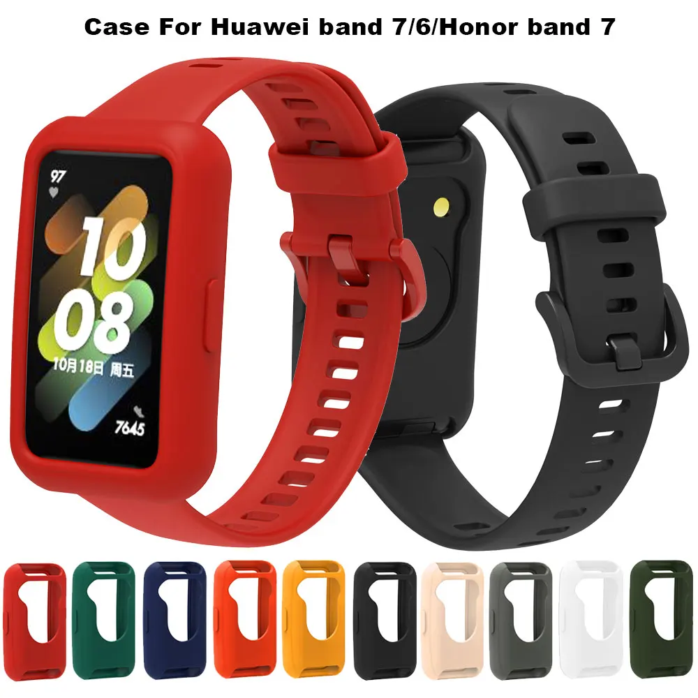 

ТПУ защитный чехол для экрана часов Huawei Band 6 7, мягкий чехол для смарт-часов, водонепроницаемый защитный бампер для Huawei Band6 Band7