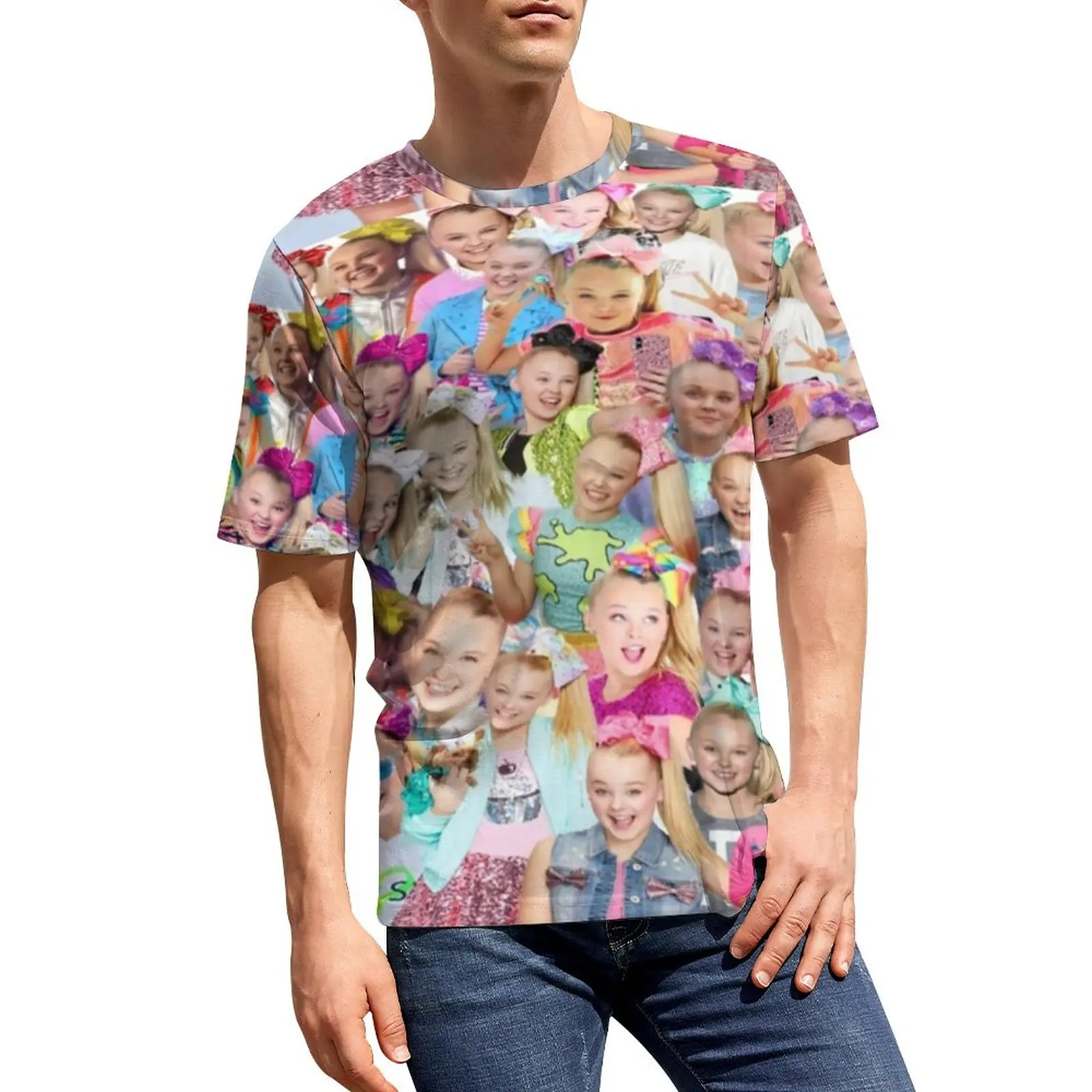 

Футболка Jojo Siwa с забавным принтом «мемы», футболки в стиле Харадзюку, летние футболки с графическим рисунком, милые топы большого размера с коротким рукавом, подарок на день рождения